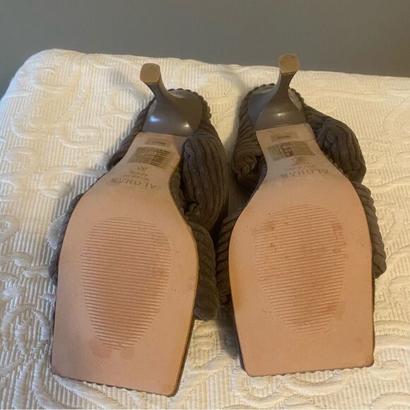 Anthropologie Alohas Natasha Mule Corduroy Twist Heels size 38 - Picture 8 of 9